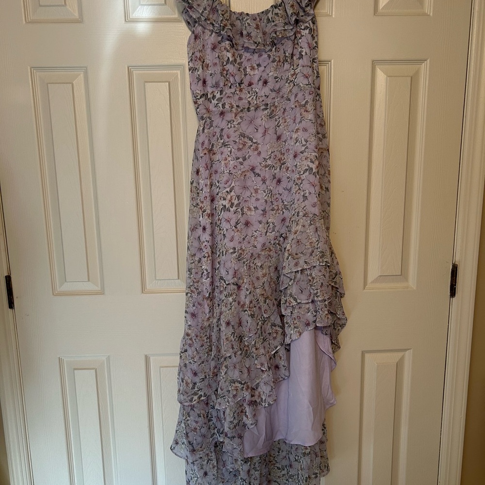 Astr Floral Maxi Dress in Lavender